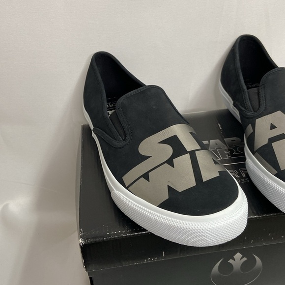 Sperry Star Wars Slip On Logo Sneaker Black & Silver Men's Size 11 - Picture 4 of 7
